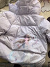 巴拉巴拉【迪士尼ip】童裝兒童羽絨服2025新女童冬季寶寶保暖加厚寶寶外套 白紫色調00317-白鴨絨 130 （充絨量104g） 曬單實(shí)拍圖