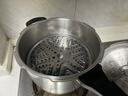 愛(ài)仕達（ASD）高壓鍋 304不銹鋼壓力鍋 電磁爐燃氣明火煤氣通用家用高壓鍋 1-3人帶蒸屜YS20T3WG 20cm 曬單實(shí)拍圖