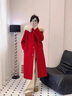 MSJ雙面羊絨大衣女高端紅色雙面呢大衣女中長(cháng)款2025冬季 紅色[雙面羊絨版] S [105斤內] 曬單實(shí)拍圖