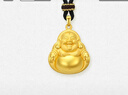 周大生黃金吊墜女足金佛公掛墜硬金笑面彌勒佛新年禮物送女友 曬單實(shí)拍圖