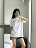 安踏短袖女t恤衫春夏季運動(dòng)服寬松透氣舒適健身裝潮流新款速干衣 純凈白 XL 曬單實(shí)拍圖