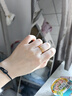 周大生黃金戒指古法素圈固口戒女款婚戒情侶對戒送女友三金結婚生日禮物 約1.8g（圈口18） 曬單實(shí)拍圖