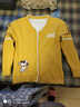 凌卡戚秋冬嬰兒毛衣加厚開(kāi)衫寶寶雙層針織衫男女童外套嬰兒秋季衣服 姜黃色 7203加厚酷狗開(kāi)衫毛衣 90 適合身高90-CM2-3歲 曬單實(shí)拍圖
