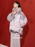三彩【煙光凝紫】2025冬季新款提花羽絨服狐貍毛領(lǐng)90白鴨絨外套C 曬單實(shí)拍圖