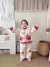 帕皮猴兒童睡衣秋冬季加厚款加絨珊瑚絨三層夾棉新款女童家居服寶寶女孩 玫紅色三層（-15-0度） 120 碼建議5-6歲（身高115左右） 曬單實(shí)拍圖