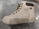啄木鳥(niǎo)真皮牛皮2025冬季女鞋加絨高幫鞋子百搭運動(dòng)加厚保暖棉鞋雪地短靴 卡其加絨【真牛皮 送運費險】 37 曬單實(shí)拍圖