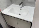 九牧（JOMOO）【超大收納】浴室柜陶瓷一體盆洗臉盆柜冷灰色80cmA2741-14LD-S 曬單實(shí)拍圖