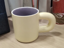 顏值控馬克杯子ins高顏值大容量陶瓷水杯撞色奶油家用馬卡龍杯子 奶油杯黃色 曬單實(shí)拍圖