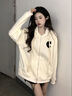 妙奕嘉加絨連帽衛衣女士外套春秋冬2025新款女裝學(xué)生韓版寬松慵懶風(fēng)衛衣 流蘇抽繩C衛衣外套【常規版】 M 【建議105斤以?xún)取?曬單實(shí)拍圖