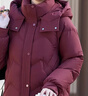 鴨鴨（YAYA）品牌年輕媽媽羽絨服短款2025新款洋氣中老年裝女士冬季厚外套 海棠紅色 3XL (建議135-150斤) 曬單實(shí)拍圖