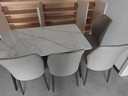 全友家居 巖板餐桌椅組合小戶(hù)型現代簡(jiǎn)約家用吃飯桌子4-6人長(cháng)方形餐桌 曬單實(shí)拍圖