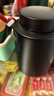 福時(shí)記不銹鋼茶葉罐高級密封儲茶罐金屬罐密封茶桶儲物罐 黑色大號（1斤） 曬單實(shí)拍圖