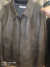 利郎青年商務(wù)男裝【云霧綿羊皮】真皮皮衣男翻領(lǐng)霧感雙色休閑外套 深棕咖（2Y） 2XL (180) 曬單實(shí)拍圖