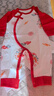 新生兒衣服嬰兒中式滿(mǎn)月無(wú)骨哈衣寶寶秋天爬爬服嬰兒紅色連體衣服 滿(mǎn)印小鳳舞 66cm 曬單實(shí)拍圖
