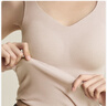 松山棉店商場(chǎng)同款磨絨V領(lǐng)bra-in背心一體式女內搭保暖上衣膚色L 曬單實(shí)拍圖