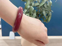 KARZUMYA朱砂寬面手鐲女士本命年守護祈福原礦高純度紅色叮當鐲情人節禮物 【純陽(yáng)紫金砂-心經(jīng)寬面】 55-56【適合體重90-105左右】 曬單實(shí)拍圖