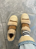 GG-CC【布朗可可】潮流冬新款毛毛鞋保暖厚底增高休閑板鞋女G23Y6905 杏色 39 曬單實(shí)拍圖