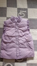 G.duck兒童羽絨馬甲背心秋冬2025新款韓版女童寶寶保暖馬夾女孩花邊坎肩 淺紫色 140cm 曬單實(shí)拍圖