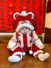 優(yōu)奇嬰兒拜年服冬裝連體衣寶寶新年衣服冬季新生幼兒冬天保暖喜慶棉服 紅色喜慶拜年服+帽子+腳套 80cm 曬單實(shí)拍圖