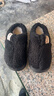 ECAC厚底增高棉拖鞋女士秋冬季新款居家防滑保暖棉鞋踩屎感毛毛絨拖鞋 黑色【升級更保暖】 增高防滑 38 -39【適合37-38腳穿】 曬單實(shí)拍圖