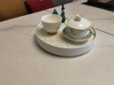 新款圓形陶瓷茶盤(pán)家用小型儲水式托盤(pán)中式輕奢簡(jiǎn)約茶海干泡臺 一帆風(fēng)順白底盤(pán)-小 曬單實(shí)拍圖