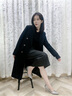 卡詩(shī)茉/毛呢半身裙女2025秋冬新款高腰直筒裙修身顯瘦后開(kāi)叉女裙 灰色 毛呢料 M 曬單實(shí)拍圖