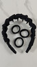 薇施妮（WEISHINI）巴黎王妃發(fā)箍新款輕奢壓發(fā)高質(zhì)感頭箍氣質(zhì)小香風(fēng)手工串珠發(fā)捆頭飾 1#水鉆布藝發(fā)箍-黑色  A04-301 曬單實(shí)拍圖