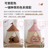 卡優(yōu)比兒童帳篷室內印第安小動(dòng)物家用寶寶公主小房子男女孩玩具游戲屋 粉小兔+星星燈+彩旗+棉墊+收納包 曬單實(shí)拍圖