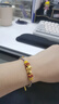 中國黃金（CHINA GOLD）黃金手串琺瑯彩馬上有錢(qián)轉運珠足金編織手繩手鏈生日禮物 約0.66g 曬單實(shí)拍圖