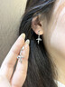 奧斯坦汀S925銀耳環(huán)圈飾十字架潮流高級感痞帥情人節新年禮物送男女生朋友 【單只】-品牌原裝禮盒 十字黑晶耳環(huán) 曬單實(shí)拍圖