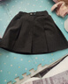 蘿卜唄唄（LUOBOBEIBEI）女童百褶短裙2024秋冬韓版兒童學(xué)院風(fēng)女孩毛呢半身裙 深煙灰 140 曬單實(shí)拍圖