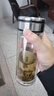 希樂(lè )（cille）玻璃杯雙層玻璃水杯男士商務(wù)帶茶隔大茶水分離杯便攜創(chuàng  )意泡茶杯 本色（加厚）360ml 曬單實(shí)拍圖