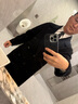 海瀾之家（HLA）大衣男款輕商務(wù)經(jīng)典平駁領(lǐng)純羊毛外套男冬季 黑色08 M 170/88A 推薦125~136斤 曬單實(shí)拍圖