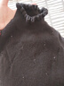 珍貝女羊絨衫秋冬新款大紅木耳領(lǐng)半高領(lǐng)長(cháng)袖打底衫TM5948 黑色 L (105碼) 曬單實(shí)拍圖