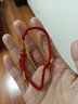 本命年紅繩手鏈半成品可穿珠轉運珠diy男女情侶禮物手工編織手繩 紅色一根裝 曬單實(shí)拍圖