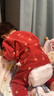 乖奇熊嬰幼兒內衣套裝春秋季純棉過(guò)年服寶寶衣服褲子周歲紅色喜慶兩件套 曬單實(shí)拍圖