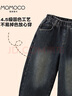 瑪米瑪卡（MOMOCO）童裝男童牛仔褲2025冬款中大童潮流牛仔褲 牛仔藍 105 曬單實(shí)拍圖