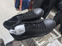 洛克華菲（Rock Fairwhale）真皮板鞋男英倫大牌平底運動(dòng)休閑鞋系帶小白鞋 R53956 黑色 43 曬單實(shí)拍圖