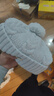 韓系甜美針織帽秋冬麻花保暖毛線(xiàn)帽冰藍色厚款護耳可愛(ài)毛球帽子女 藍色 （55-61cm）彈力頭圍 曬單實(shí)拍圖
