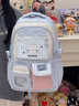 沫子（mozi）可愛(ài)少女學(xué)院風(fēng)背包休閑百搭大容量雙肩包初中女生高中學(xué)生書(shū)包女 紅色 帶星星掛件 曬單實(shí)拍圖