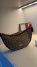 蔻馳（COACH）女包Aria ShoulderBag26金標經(jīng)典老花月牙包斜挎手拎單肩包送女友 棕CO997-IMVGB 26*8.8*11 曬單實(shí)拍圖