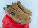 森馬男鞋冬季新款加絨加厚保暖休閑棉鞋百搭時(shí)尚耐磨防滑戶(hù)外運動(dòng)板鞋 麥色【加絨款】 41 (255mm) 曬單實(shí)拍圖