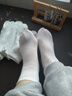 威爾基一次性襪子男中筒出差旅行100雙冬季秋防臭透氣日拋襪純棉女黑色 一次性襪子10雙裝-白色 曬單實(shí)拍圖