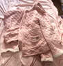 眠島睡衣女秋冬立領(lǐng)加厚保暖空氣棉夾棉可外出家居服套裝 柔霧粉 M (158-165cm 115斤以?xún)? 曬單實(shí)拍圖