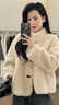 AEMAPE高端正品羊毛雙面絨大衣女士2026春秋冬新款高級感羊絨毛呢外套 貢米色 S 115斤以下 曬單實(shí)拍圖