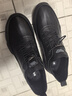 百麗休閑男鞋牛皮厚底運動(dòng)鞋通勤商務(wù)皮鞋8AY01CM3 黑色-絨里 44 (270mm) 曬單實(shí)拍圖