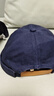 馬登工裝雅痞瓜皮帽地主帽復古無(wú)沿無(wú)檐水手帽冷帽子男秋季 藍色(帽圍56~62cm可調節)磨毛版 曬單實(shí)拍圖