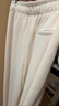 三彩2025冬季新款慵懶休閑長(cháng)褲松緊高腰闊腿褲寬松垂感M 米白色 M 160/68A 曬單實(shí)拍圖