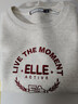 ELLE ACTIVE簡(jiǎn)約時(shí)尚字母刺繡衛衣女基礎百搭舒適圓領(lǐng)套頭上衣 花灰色 2XL 曬單實(shí)拍圖