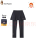 暇步士（Hush Puppies）童裝女童加絨打底褲大童休閑舒適百搭兒童裙褲 鉆石黑   170    曬單實(shí)拍圖
